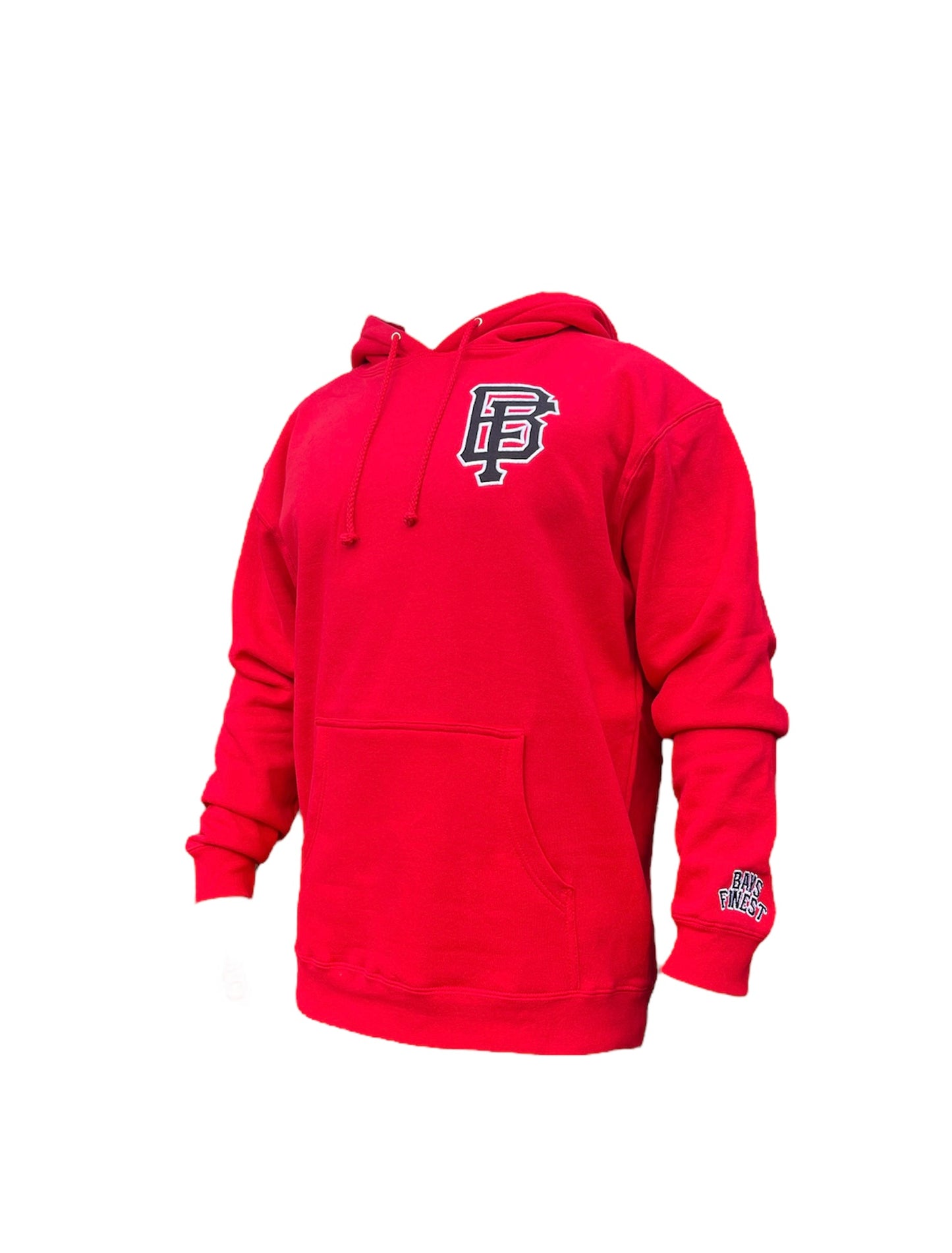 Red Hoodie with Black and White Logo