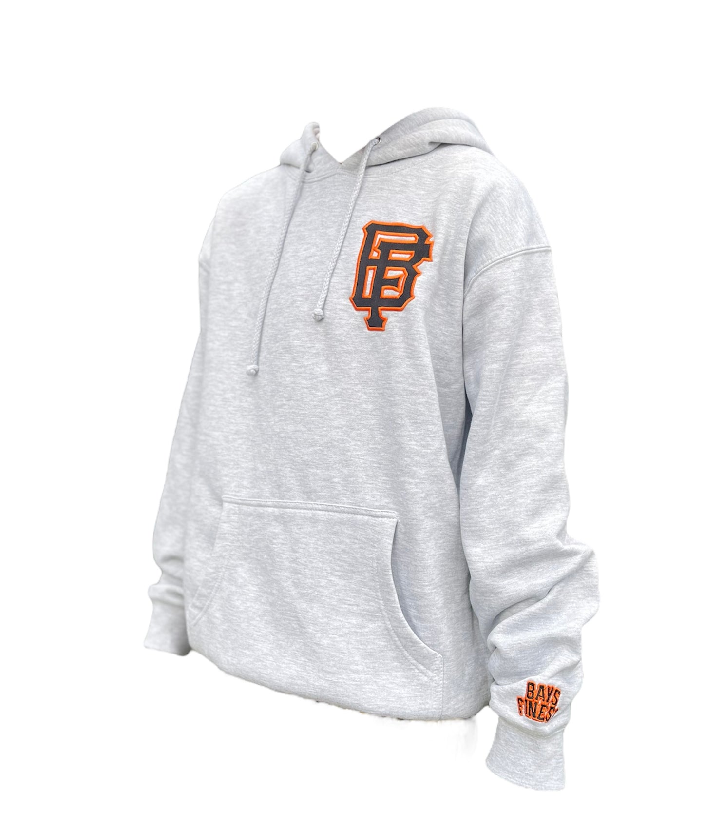 Grey Hoodie with Orange and Black Logo