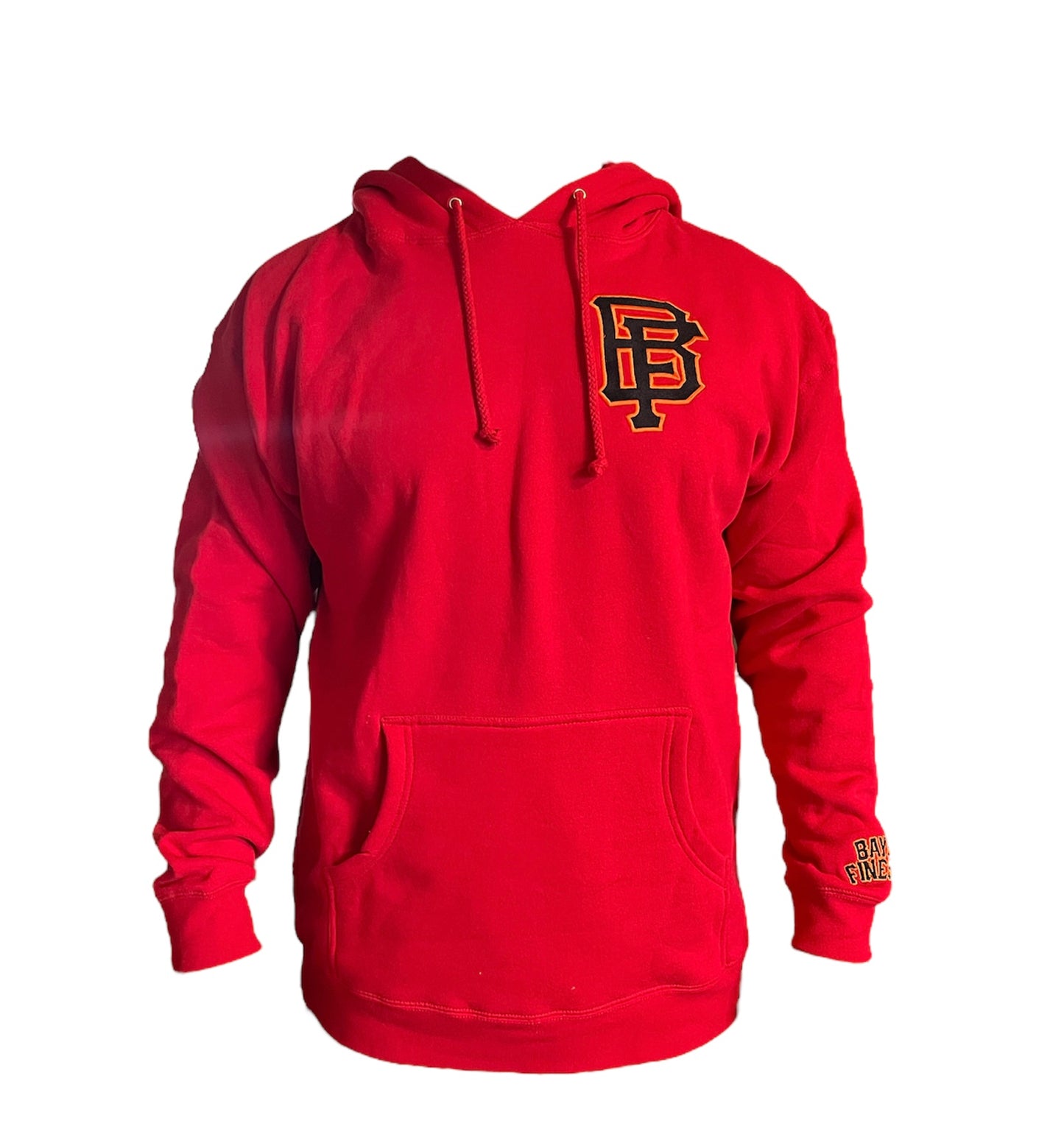 Red Hoodie with Orange Logo