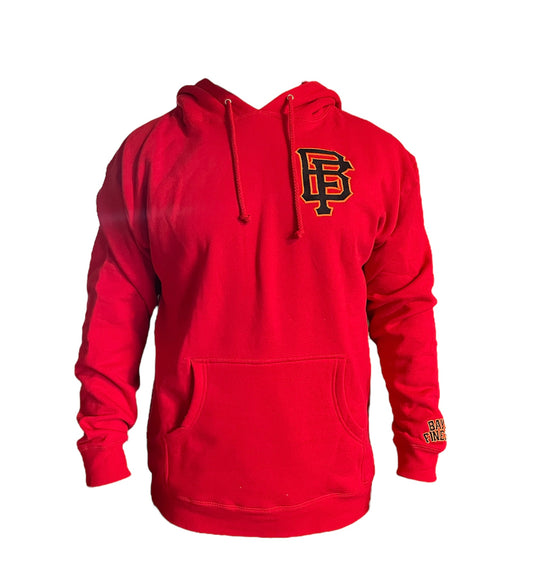 Red Hoodie with Orange Logo